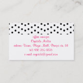 エレガントな"Miranda " 名刺 (裏面)