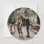 エレガントな rustic パインの木の写真 Save The Date カード (裏面)