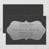 エレガントな Save the Date 発表 セーブザデート (正面/裏面)