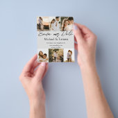 エレガントな Save the Date 6 枚の写真 コラージュ ウェディング チラシ (手)