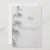 エレガントな"She Said Yes" 結婚式/エンゲージメント招待状 サンキューカード (裏面)