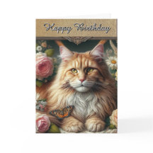 エレガントな vintage メインクーン猫