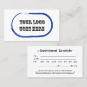 エレガントなBlkの7日間のロゴのアポイントメントのメモカード 予約カード (正面/裏面)