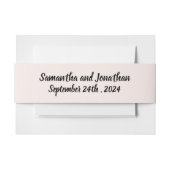 エレガントなBOHOワイルドフラワーのウェディング 招待状ベリーバンド (正面例)