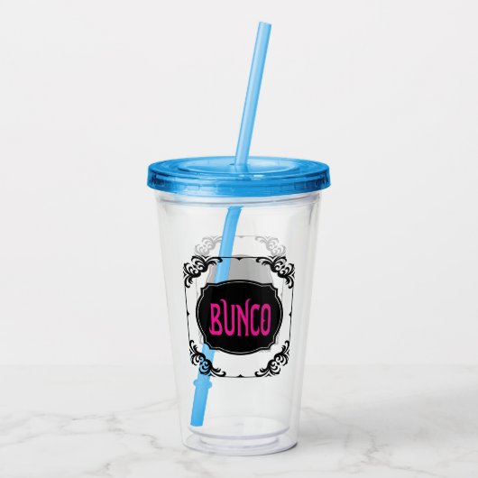 エレガントなBuncoパーソナライズな一流のプレーヤー アクリルタンブラー (裏面)