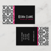 エレガントなBusinesはダマスク織を梳きます 名刺 (正面/裏面)