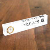 エレガントなCustom Your Companyのロゴ デスクネームプレート (側面)