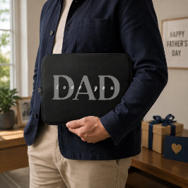 エレガントなDAD Love You ブラックノートパソコンケース ラップトップスリーブ