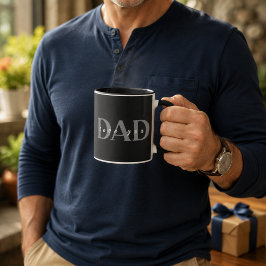 エレガントなDAD Love You ブラックマグ マグカップ