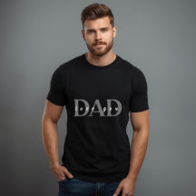 エレガントなDAD Love You ブラックTシャツ