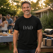 エレガントなDAD Love You ブラックTシャツ