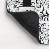 エレガントなDamaskedのモノグラムのマウスパッド マウスパッド (コーナー)