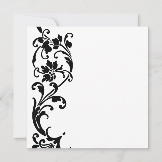 エレガントなDIYで、黒と白の「結婚式の日程をお知らせ」 セーブザデート (裏面)