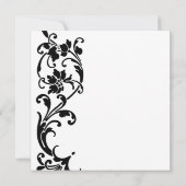 エレガントなDIYの黒と白の結婚式延期のお知らせ セーブザデート (裏面)