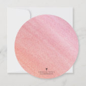 エレガントなDoilyのベビーシャワーの招待状/ピンクの珊瑚 招待状 (裏面)