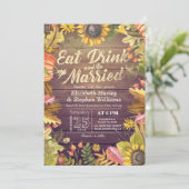 エレガントなEAT Drink & Be Married ウェディング招待状 招待状 (スタンド正面)