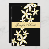 エレガントなFrangipaniの結婚式招待状 招待状 (正面/裏面)
