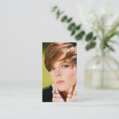 エレガントなHeadshotの名刺 名刺 (スタンド正面)