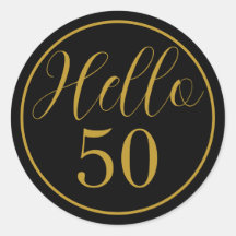 エレガントなHello 50 バースデーデザイン