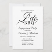  エレガントなI DO BBQ エンゲージメントパーティー招待状 案内状 (正面)