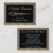 エレガントなIV美容師Royaleを切って下さい 名刺 (正面/裏面)