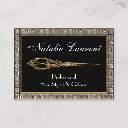 エレガントなIV美容師Royaleを切って下さい 名刺 (正面)