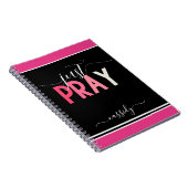 エレガントなjust pray 名入れノート ノートブック (右側)