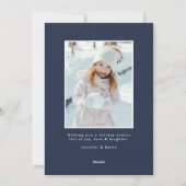 エレガントなLet it Snow 2 写真入り シーズンカード (裏面)