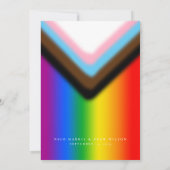 エレガントなLGBTQ+ プライド結婚式 招待状 (裏面)