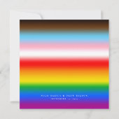 エレガントなLGBTQ+ プライド ウェディング セーブザデート (裏面)