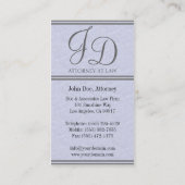 エレガントなMarbleStripe PlatinumPaper弁護士弁護士 名刺 (裏面)