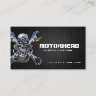 エレガントなMetalworkのスカルおよびレンチ 名刺
