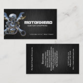 エレガントなMetalworkのスカルおよびレンチ 名刺 (正面/裏面)