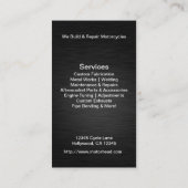 エレガントなMetalworkのスカルおよびレンチ 名刺 (裏面)