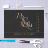 エレガントなMr.＆Mrs. フォーエバーの結婚式ティッシュペーパー 薄葉紙 (クラフト)