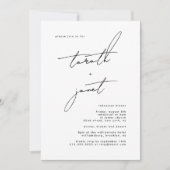 エレガントなNAMES | おしゃれな結婚式リハーサルディナー 招待状 (正面)