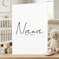 エレガントなNana ESTイヤーお知らせデザイン
