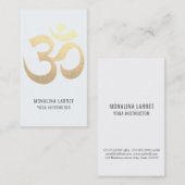 エレガントなOmの金ゴールドの黙想の記号のヨガのインストラクター 名刺 (正面/裏面)