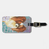 エレガントなPapillon ラゲッジタグ (正面横)