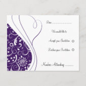 エレガントなRSVPカード 出欠カード (裏面)