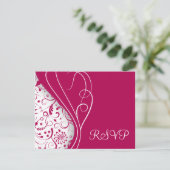 エレガントなRSVPカード 出欠カード (スタンド正面)