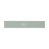 エレガントなsageグリーンのモダンな結婚式 招待状ベリーバンド (フラット)
