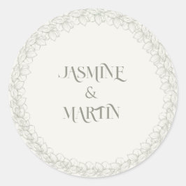 エレガントなsageグリーン ラウンドシール