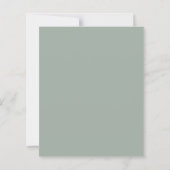 エレガントなsage greenの予算に合わせた結婚式招待状 (裏面)