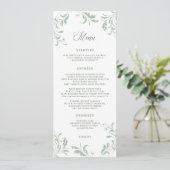エレガントなsage greenの結婚式の装飾 メニュー (スタンド正面)