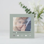 エレガントなsage greenの結婚式ソングQRコードSave the Date セーブザデート (スタンド正面)