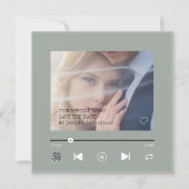 エレガントなsage greenの結婚式ソングQRコードSave the Date セーブザデート (正面)