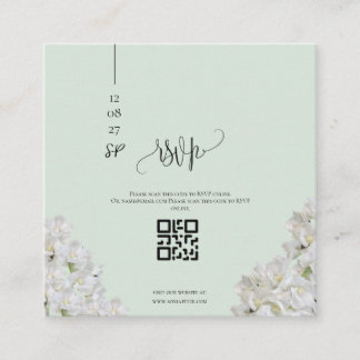 エレガントなsage greenの結婚式封筒カード エンクロージャーカード