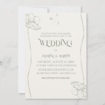 エレガントなsage greenの結婚式招待状