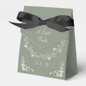 エレガントなsage+greenの結婚式 フェイバーボックス (正面サイド)